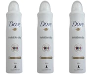 Dove Anti-perspirant Deodorant Spray Invisible Dry 48Hrs Women 250Ml x 3