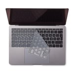 MacBook 12"/ Pro 13" (Utan Touch Bar) (A1534 / A1708) Philbert Tangentbordsskydd - Nordiska Tangenter - Transparent / Svart
