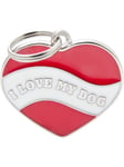 MyFamily ID Tag Heart "I Love My Dog"