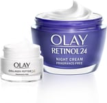 Olay Retinol Moisturiser, Night Cream with Retinoid & Vitamin B3, 50Ml, Includes