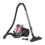 Beldray BEL0700 Bagless Cylinder Vacuum Cleaner - Compact Vac Lite, Lightweight Carpet Cleaner, Washable HEPA Filter for Removing Dust, Dirt, Allergens and Pet Hair, Crevice and Brush Tools, 700W, Red