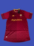 New Balance Men's AS Roma 2022/23 Home Shirt Red Yellow Size Large BNWT