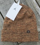 NIKE JORDAN Dark Russet Velvet Brown BEANIE HAT Cuff Skate Toque UNISEX