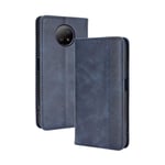 GOGME Leather Case for Xiaomi Redmi Note 9T 5G Case, Retro Style PU/TPU Wallet Folio Case, Collection Premium Folio Cover with [Card Slots] and [Kickstand] for Xiaomi Redmi Note 9T 5G. Blue
