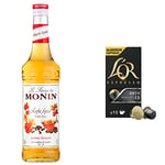 MONIN Premium Apple Pie Syrup 700 ml with L'OR Espresso Supremo - Intensity 10 - Nespresso Compatible Coffee Capsules (Pack of 10, 100 Capsules in Total)