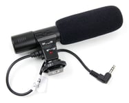 DURAGADGET Compact Stereo Microphone (Black) - Compatible with Nikon Coolpix P950 & Z50 Cameras