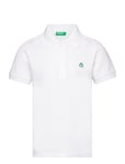 H/S Polo Shirt Tops T-shirts Polo Shirts Short-sleeved Polo Shirts White United Colors Of Benetton