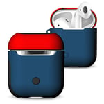 Nologo Protective Case Frosted Rubber Paint + PC Bluetooth Earphones Case Anti-lost Storage Bag for Apple AirPods