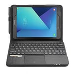 MQ pour Galaxy Tab S3 9.7 - Etui avec clavier français (AZERTY) pour Samsung Galaxy Tab S3 9.7 LTE SM-T825, Galaxy Tab S3 WiFi SM-T820 | Housse avec clavier bluetooth, touchpad (pavé tactile) intégré