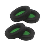Chofit Replacement Compatible with Razer Kraken 7.1 V2/Kraken V2/Kraken Pro V2 Earpad, Cushion Black Oval Cover Ear Pads Cups Case Accessories Memory Foam Headphones Earpads (Black-green-2pairs)
