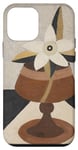 Coque pour iPhone 12 mini Fleur abstraite dans un vase Peinture moderne Couleurs pastel