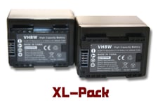 vhbw 2x batteries Li-Ion Set 2400mAh (3.6V) pour caméra appareil photo Canon Legria HF R806, HF R86, HF R88 comme BP-727.