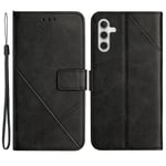 SKALO Samsung A54 5G Embossed Plånboksfodral i PU-Läder - Svart Svart
