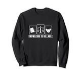 Funny Knowledge Is Billable A Professional Paralegal Officer Sweatshirt