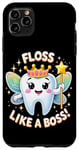 Coque pour iPhone 11 Pro Max Floss Like a Boss Tooth Fairy Fun Hygiène bucco-dentaire