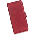 Boleyi for alcatel 1S (2021) case, High-grade Leather Flip Wallet Phone Case Cover for alcatel 1S (2021), for alcatel 1S (2021) Flip Case.Red