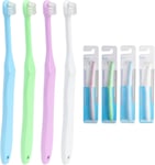 4 PCS Orthodontic Toothbrush Small Head,Extra Clean Medium Soft Trim Wisdom Too