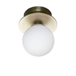 Art Deco 24 Vegg-/Taklampe IP44 Brushed Brass - Globen Lighting