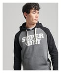 Superdry Mens Cooper Class Hoodie - Light Grey Cotton - Size Small