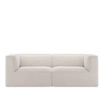 NO GA Studio - Famn 2-Seater Ascot White 00 - NO GA Studio - Vit - MDF/Trä/Textilmaterial/Skum