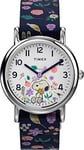 Timex Weekender 31mm White Dial and Blue Floral Strap Quartz Watch TW2V45900
