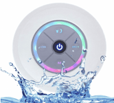 Vattentät LED Dusch Högtalare Bluetooth - Vit (Färg: Vit)