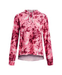 Under Armour Womenss UA Rival Terry Printed Hoody in Pink - Size UK 8-10 (Womens)