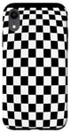iPhone XR Black and White Checkered Checker Checkerboard Cute Case