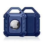 Støtsikkert Apple AirTag deksel med en nøkkelring - Marineblå