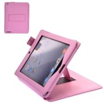 Apple Soft Ipad 2 Läderfodral - Vikbart Stativ (rosa)