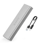 ORICO Aluminium NGFF M.2 SATA SSD Enclosure USB 3.0 M2 Adapter Reader for M.2 B-Key (2230/2242/2260/2280) - USB-C to USB-A Cable