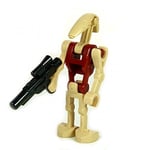 LEGO Star Wars Minifigure Security Battle Droid Dark Red and Beige