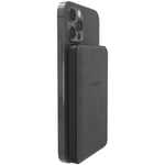 Mophie 5,000mAh Magnetic Wireless Charging Power Bank - Black, Compact Lightweight Design, Compatible with Apple MagSafe Charging & Qi Wireless Charging, Snap Adapter Included for non-magsafe devices