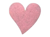 Petra's Bastel News Lot de 100 cœurs en Feutre pailleté 25 mm 1 mm sur Un côté pailleté Couleur : Rose, fliz, 18 x 12 x 3 cm