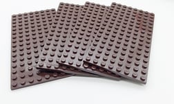 LEGO 8x16 DARK BROWN x 4 Base Plate  8x16 STUDS (PINS)  Brand New