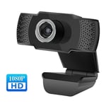 Webcam 1080P Full HD Streaming Web Cam with Microphone for PC MAC Laptop Drive-free Plug and Play USB Camera for Youtube Skype Video Calling Studying Conference Gaming Web Camera with Rotatable Clip