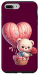 iPhone 7 Plus/8 Plus Valentine Teddy Bear Pink Flower Hot Air Balloon Case