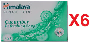 Himalaya Cucumber & Coconut Oil Refreshing Soap Bar 75g X 6