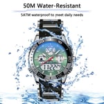 STRYVE S8023 urheilukello yövalo vedenpitävä ajastushälytin miesten kello (musta) 