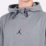 MENS NIKE JORDAN DRI-FIT STATEMENT FLEECE HOODIE SIZE L (DA9849 091) GREY/BLACK