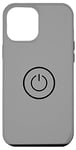 Coque pour iPhone 12 Pro Max Arrêt du bouton Power Icon Player On and Off