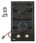 Gas Hob Domino-DG Installation Cooktop Glass Camping Gas Cooker 2 Lamps Propane