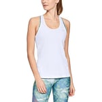 Under Armour Women UA Heatgear Racer, Tight-Fit Women's Vest with Soft Feel, Sleek Women's Sleeveless T-Shirt with Graphic Design