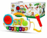 Kids Baby Musical Toy Piano Developmental With Sing Along MIc & Tap Drum