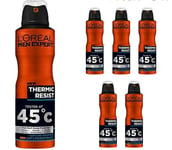 Loreal Men Expert Deodorant Spray Thermic Resist 250ml x 6
