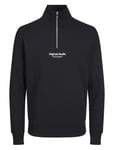 Jack & J S Jorvesterbro Sweat Quarter Zip Hn Jnr Svart