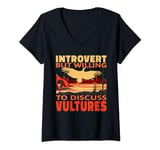Womens Introvert but willing to discuss Vultures men Birdwatcher V-Neck T-Shirt