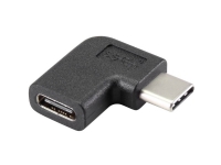 Renkforce USB 3.1 (Gen 2)-adapter [1x USB-C®-kontakt - 1x USB-C®-uttag] Renkforce Vinklad 90° åt höger