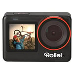 Rollei Caméra d'action 4K avec 60 FPS, étanche à 5 mètres, sans boîtier, 30 mètres avec boîtier et de Nombreux Accessoires