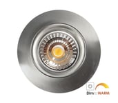 Nordic Optimal IsoSafe LED Downlight WarmDim 9W 360 Tilt Børstet Stål